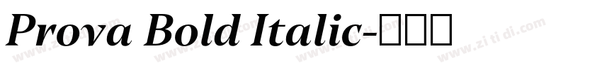 Prova Bold Italic字体转换